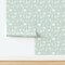 Mint Coastal Seashells Nautical Sage Green Neutral Calm Serene Minimal Simple Beach Ocean Seaside Custom Pre-pasted Wallpaper by Spoonflower Pre-Pasted Wallpaper 2FT Wide